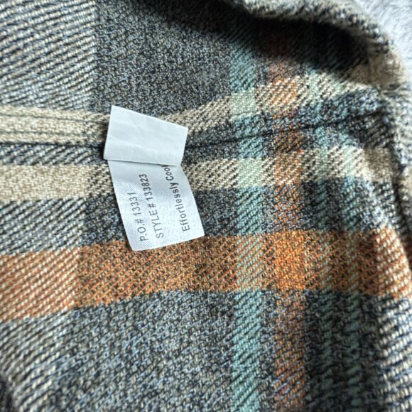 Carbon 2 Cobalt Mens Plaid Flannel Shirt XL Cotton Blend Button Up Gray Casual - Picture 4 of 8